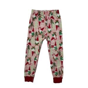 HANNA ANDERSSON Christmas Gnome Pink Pajama Bottoms Size 4 / 100 Holiday Pants
